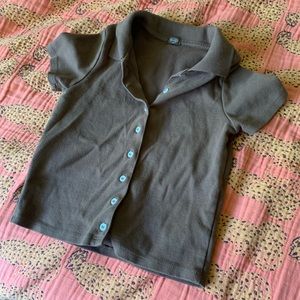 Brandy Melville cropped button up